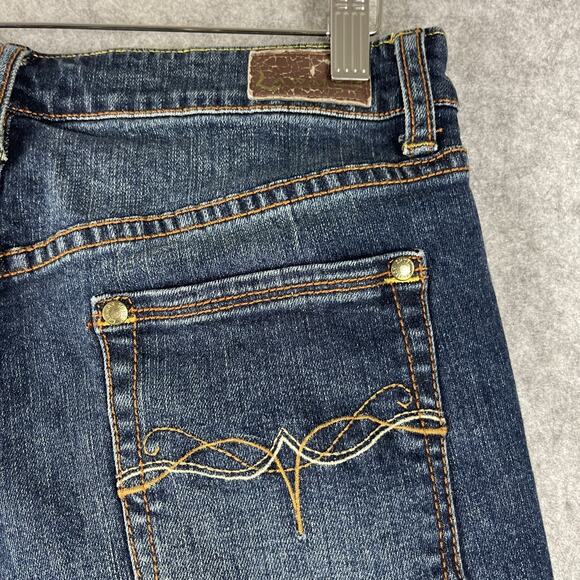 Lawman Jean Womens 9/10 Dark Wash Stretch Bootcut Mid Rise Western Cowgirl Rodeo - Picture 10 of 15